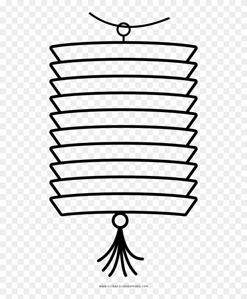 Chinese Lantern Coloring Page - Chinese Lanterns Black And White Clipart