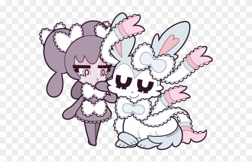 Gothorita And Sylveon By Nekozneko - Nekozneko Sylveon Clipart