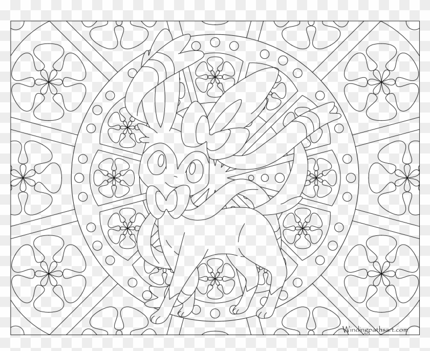 Sylveon Pokemon Coloring Pages Eevee Evolutions Pokemon Go Eevee