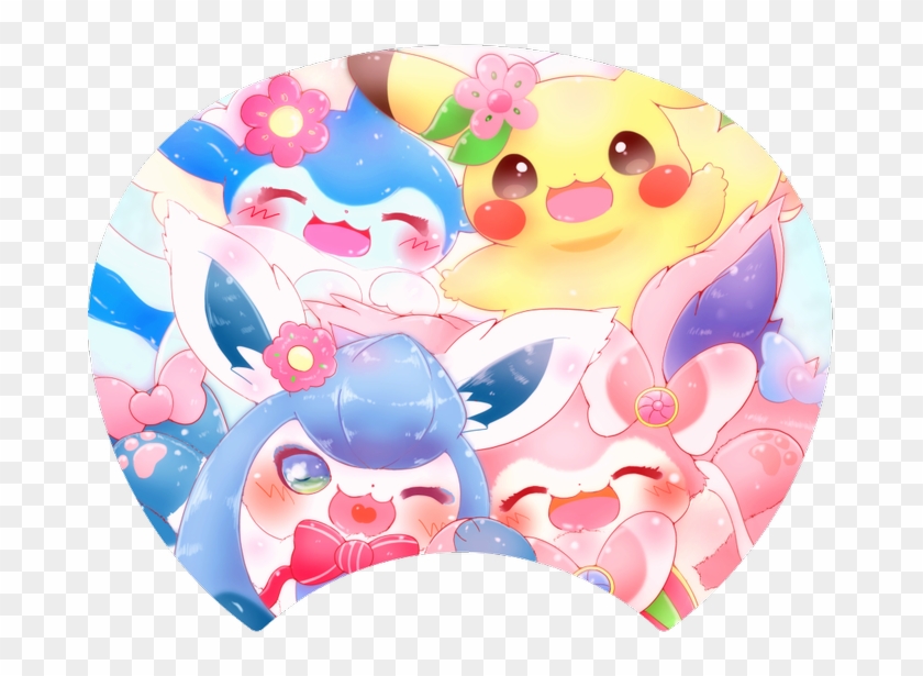 Vaporeon, Glaceon & Sylveon Clipart