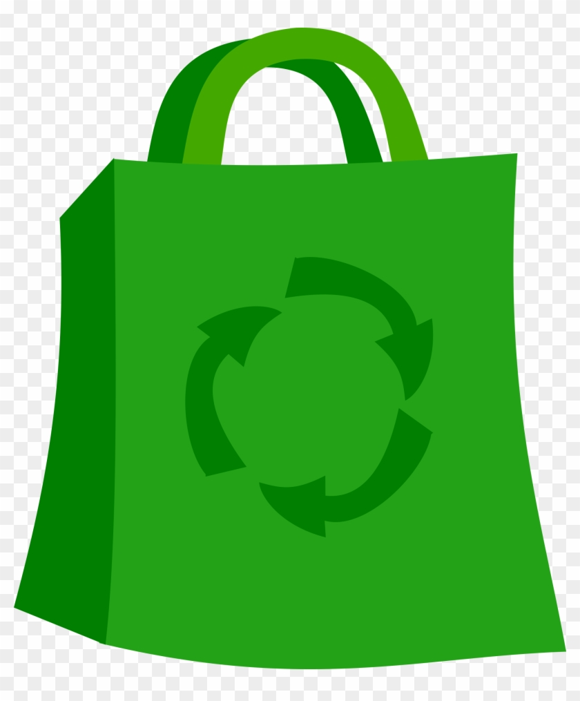 Green Money Bag Clip Art - Reusable Shopping Bag Cartoon - Png Download