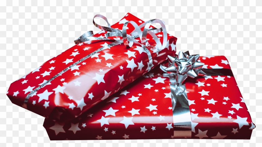 Christmas Gifts Red And Stars - Weihnachtsbilder Hintergrund Clipart