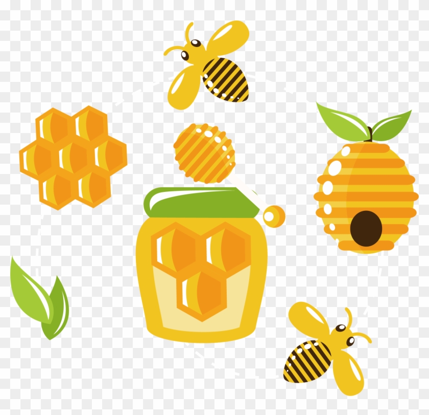 Beehive Vector Graphic Png - Honey Clipart #88414