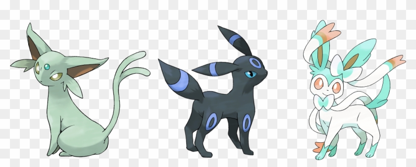 Espeon, Umbreon, And Sylveon I Put These Together Because - 寶 可 夢 太陽 伊 布 Clipart