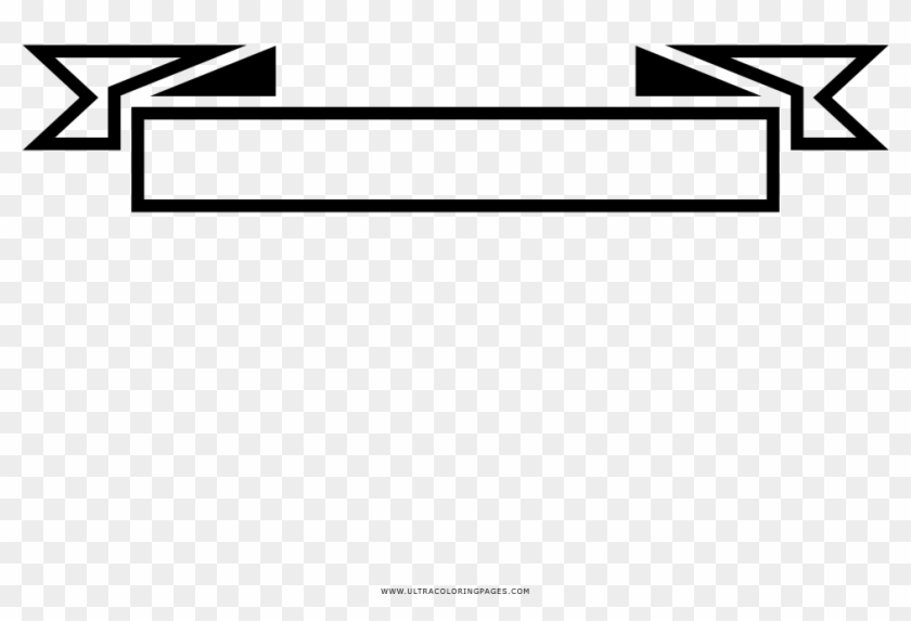 Ribbon Banner Coloring Page - Banner White Ribbon Png Clipart