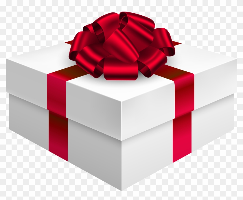 Gift Box With Bow In Red Png Clipart - Gift Box Gif Png Transparent Png #88627