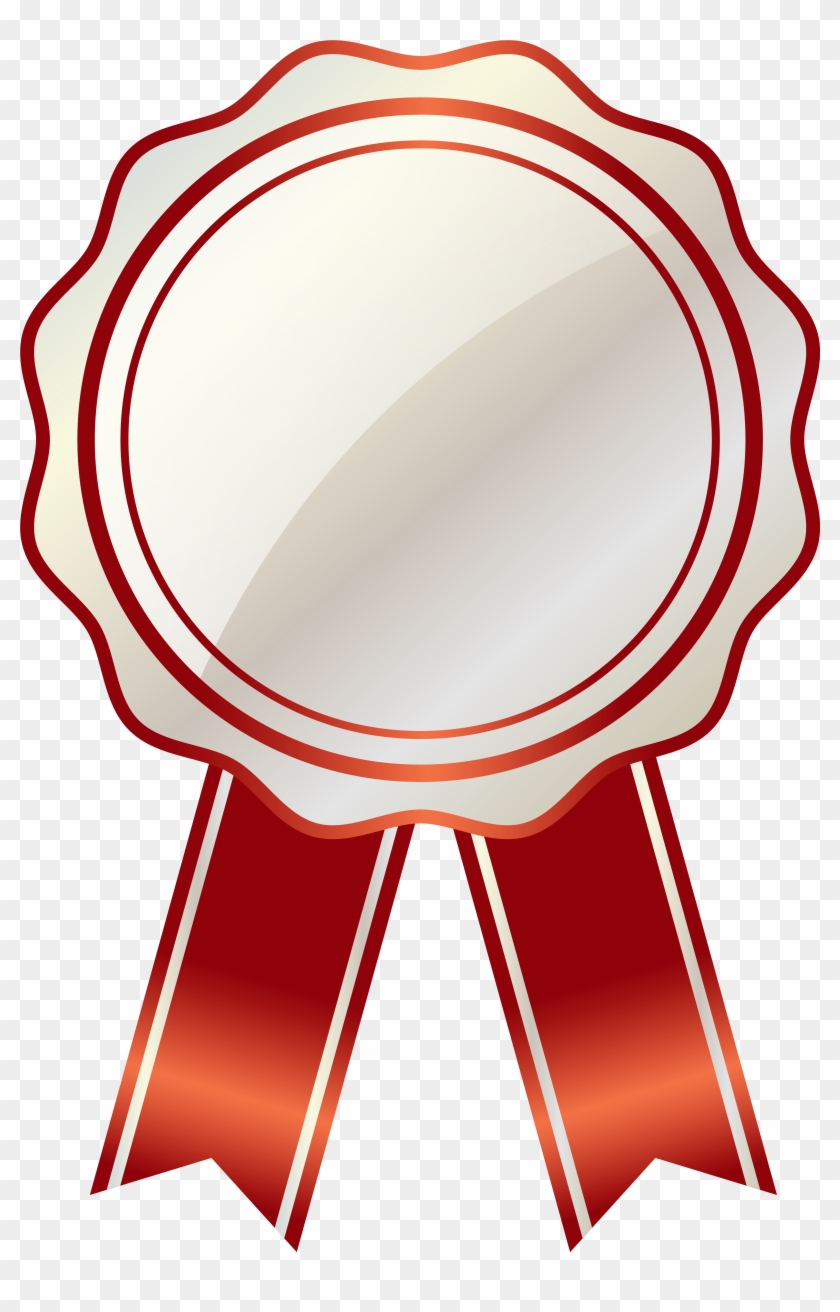 Free Png White Seal With Red Ribbon Png Images Transparent - Seal Ribbon Png Clipart