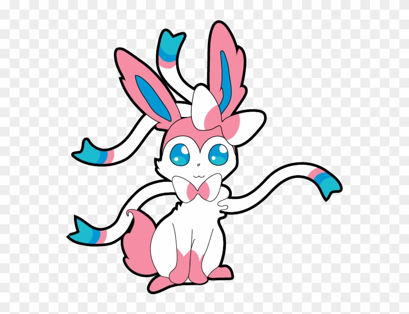 Sylveon, Vector Art, Illustrator - Cartoon Clipart
