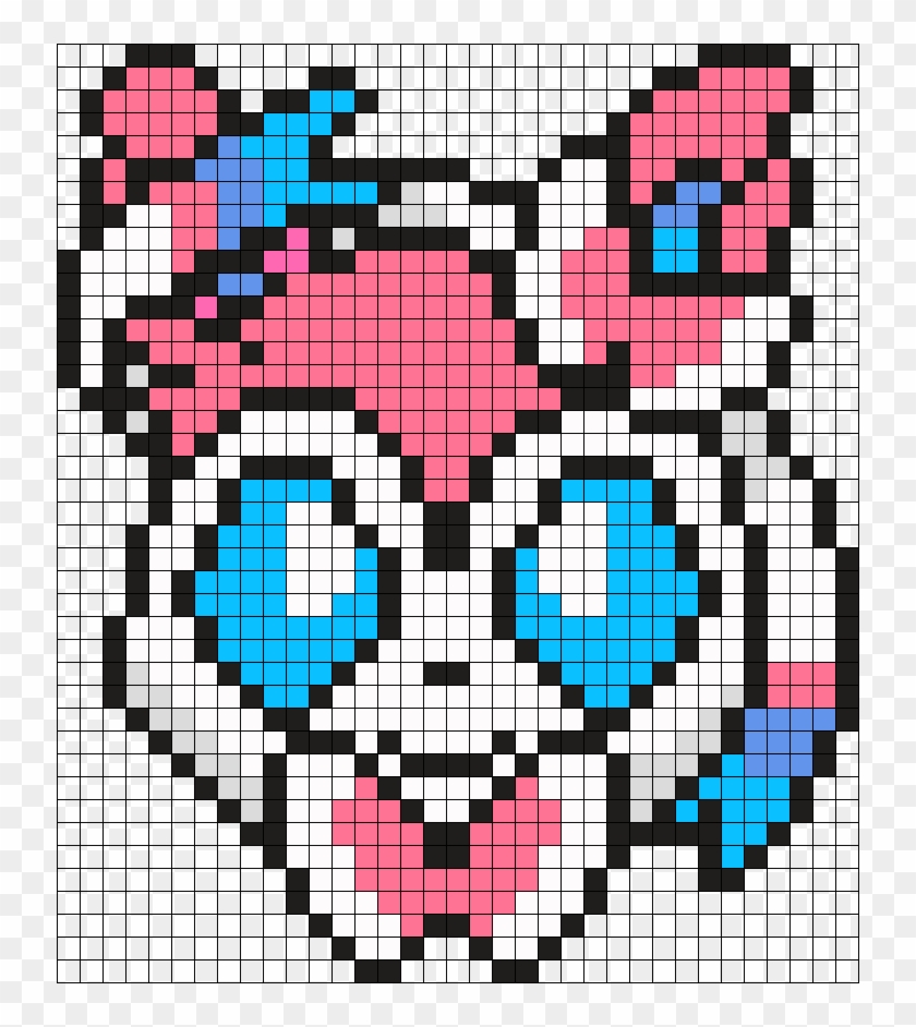 Sylveon Perler Bead Pattern / Bead Sprite - Central City Brewing Co Ltd Clipart