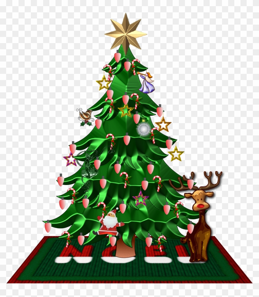 Merry Christmas - Feliz Navidad - Christmas Tree Clipart