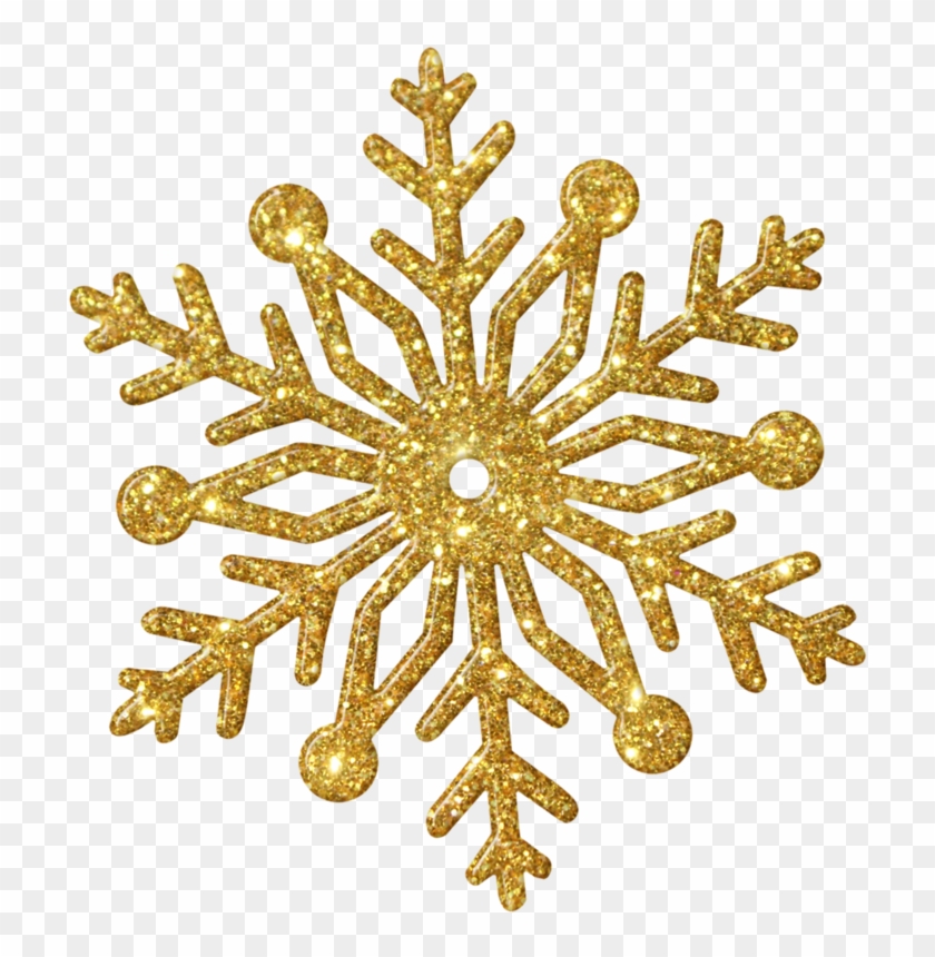 Gold Snowflake Png - Copos De Nieve Png Clipart #89156