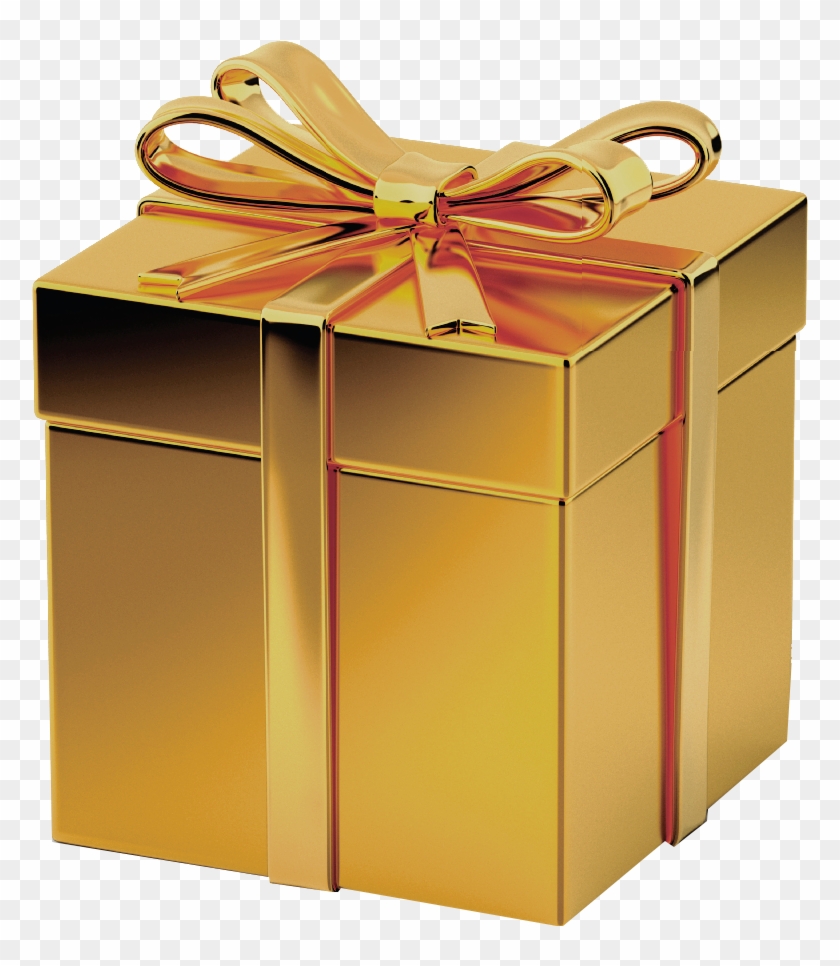 Collection Of Free Present Ball Download On - Golden Gift Box Clipart #89175
