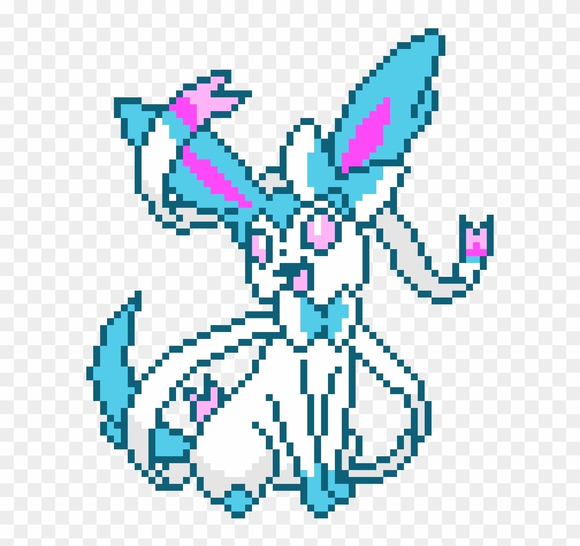 Shiny Sylveon Pixels - Shiny Sylveon Pixel Art Clipart