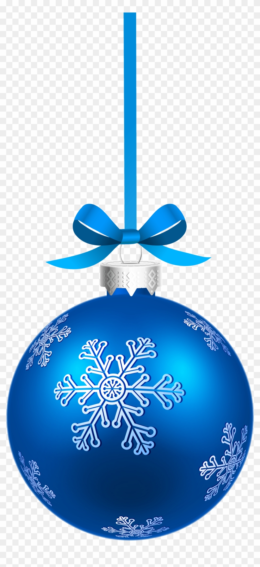 2949 X 6094 5 - Hanging Blue Christmas Ornaments Clipart