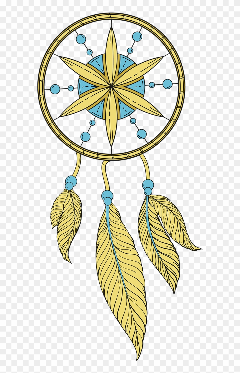 Jewelry, Dream Catcher Dream Feather Indian Indians - Sketch Easy Dream Catcher Drawing Clipart