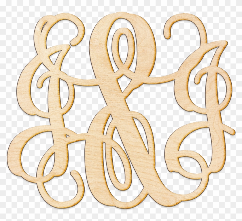 Vine Ampersand Initials Wood Cut Clipart #89765