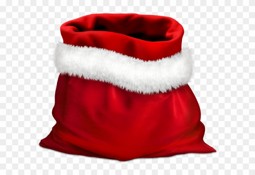 Gift, Gifts, Red Bag, Bag Of Santa Claus, Holidays - Santa Claus Gift Bag Clipart