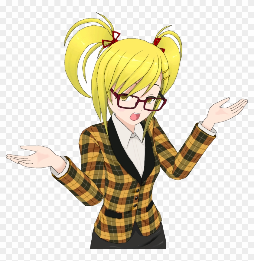 Cartoon Girl Blonde Anime Girl Vector Clipart Image - Cartoon Anime Girl Png Transparent Png