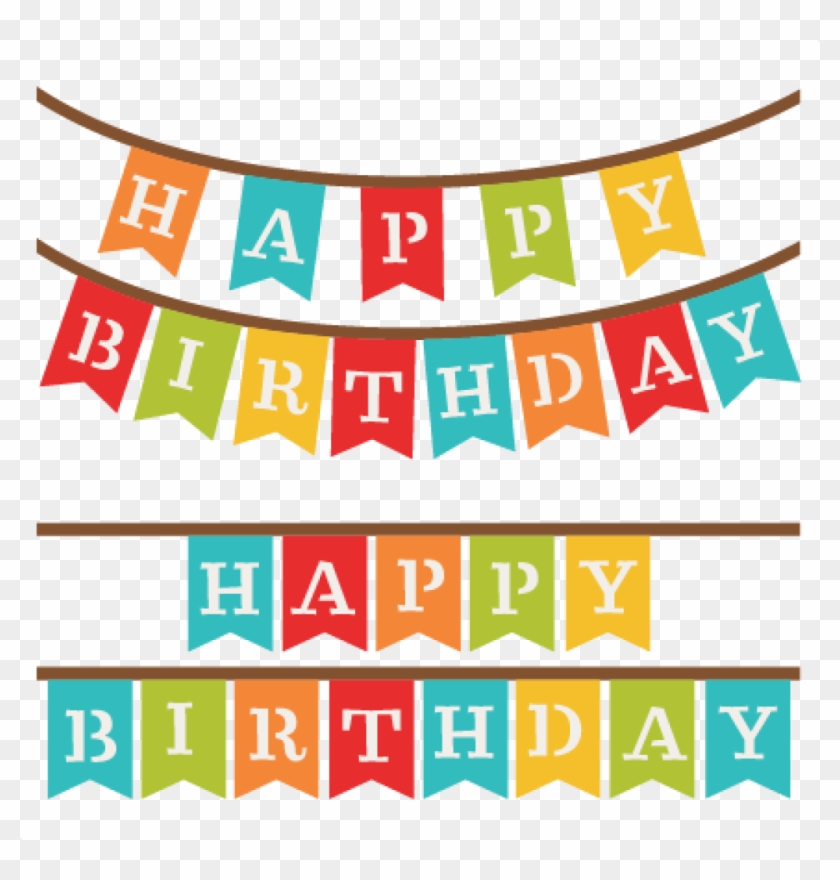 Happy Birthday Banner Clip Art Birthday Banner Clipart - Happy Birthday Banner Svg - Png Download