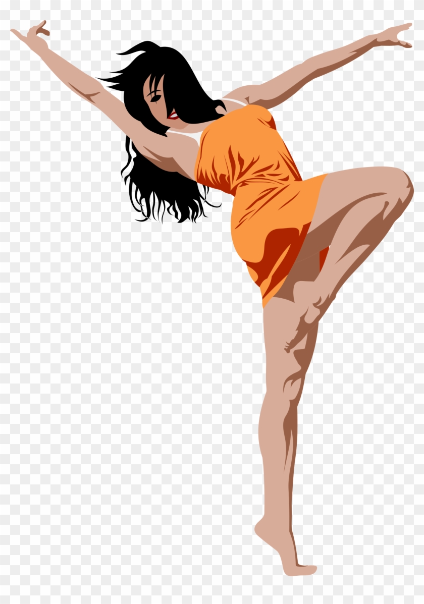 Graphic Freeuse Library - Dancing Girl Cartoon Png Clipart