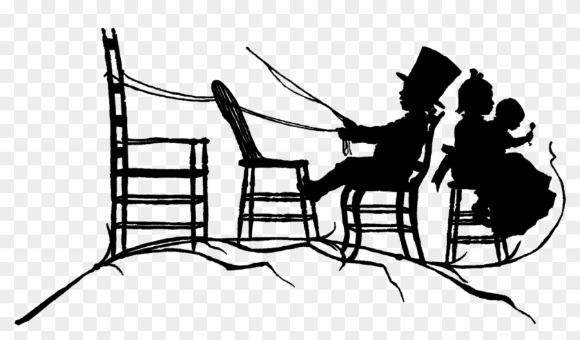 Silhouette Children Playing - Silhouette Clipart