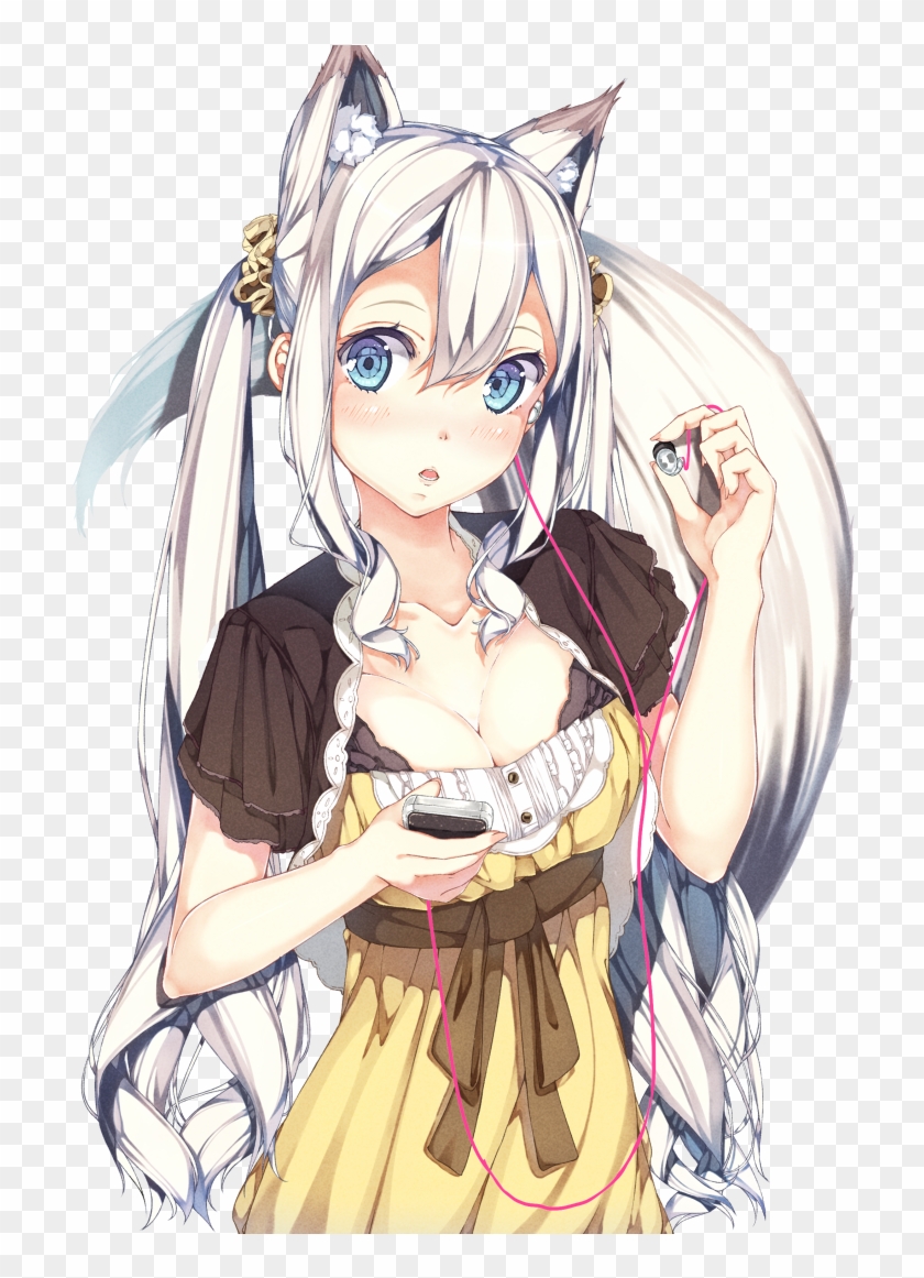 Anime Neko Girl - Anime Female Wolf Girl Clipart