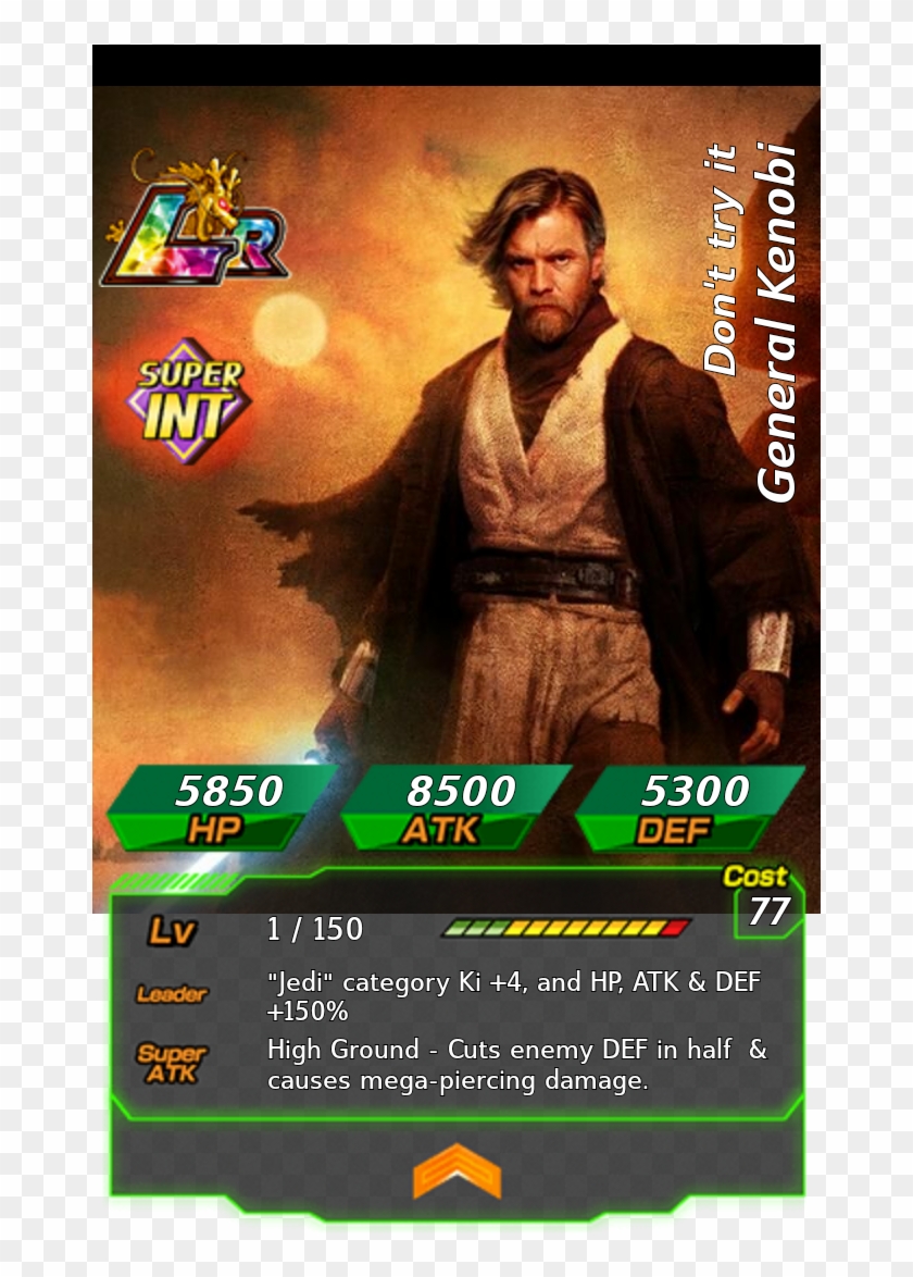 If Obi Wan Kenobi Was In Dokkan - Star Wars Fan Art Obi Wan Clipart