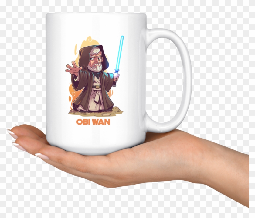 Obi Wan Chibi Mug Star Wars - Mug Clipart #800783