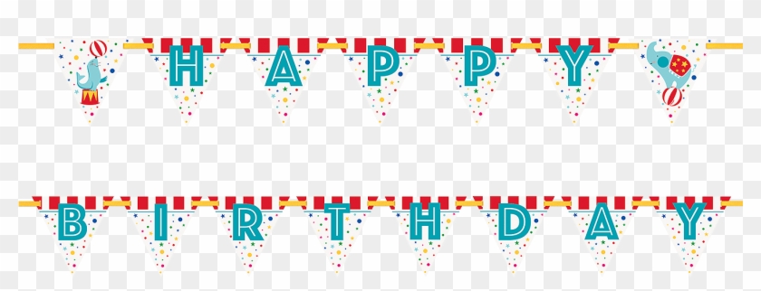 Circus Carnival Happy Birthday Banner - Birthday Clipart