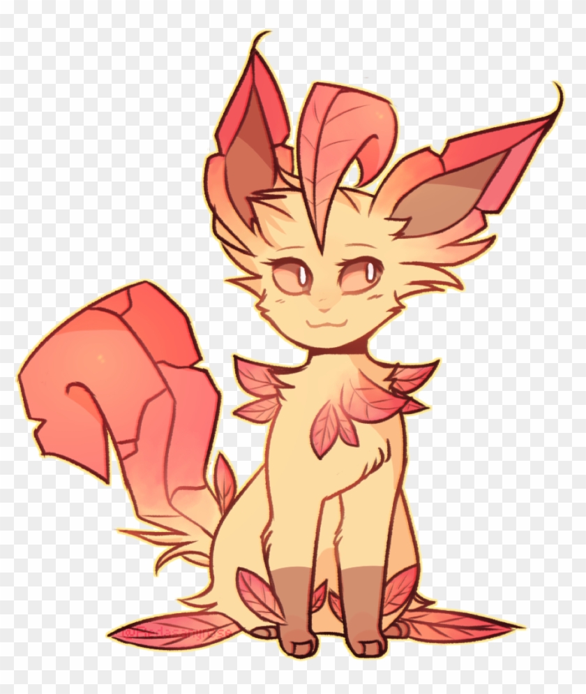 #leafeon - Red Leafeon Clipart #801645