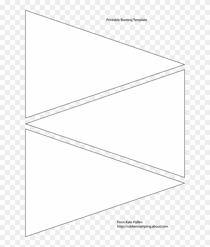 Simply Print The Template Out Onto Plain Paper And - Printable Bunting Banner Template Clipart #801731