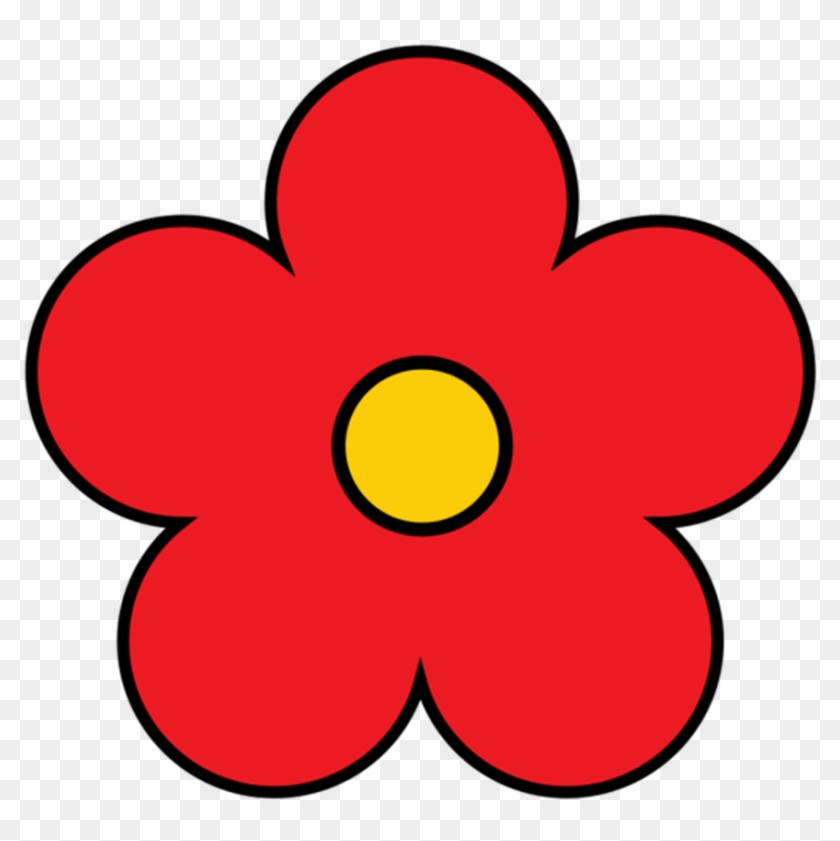 Red Square Clipart Cute - Simple Flower Clip Art - Png Download #802113