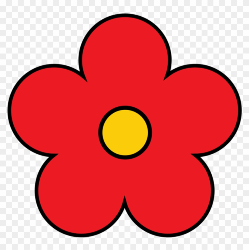 Red Square Clipart Cute - Simple Flower Clip Art - Png Download