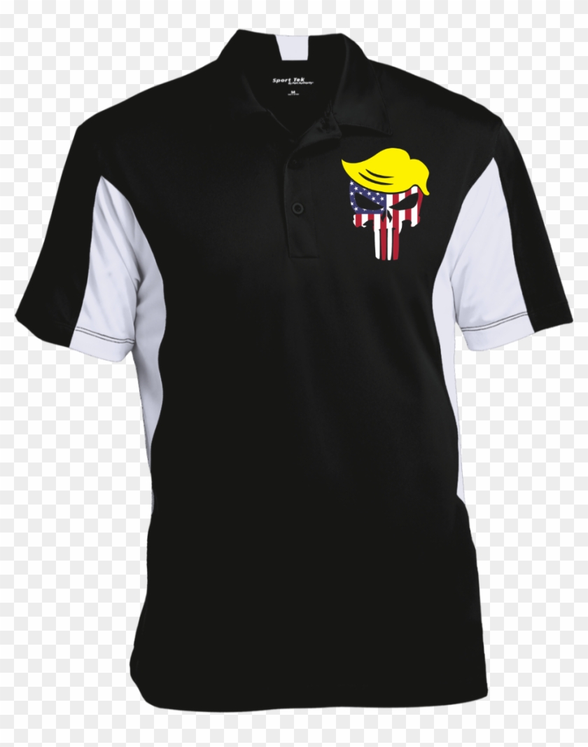Men's Colorblock Performance Polo - Punisher Clipart