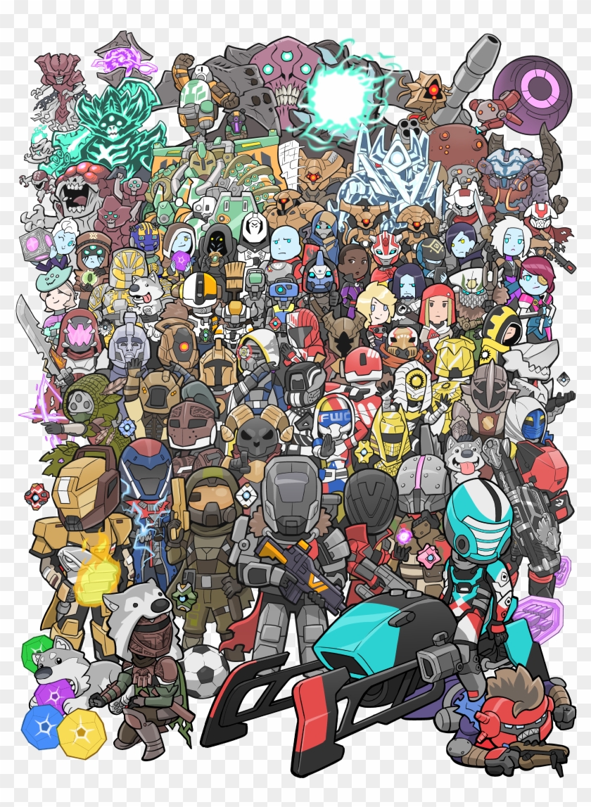 Destiny Poster, Destiny Tattoo, 25th Anniversary, Love - Destiny Chibi Clipart #802294