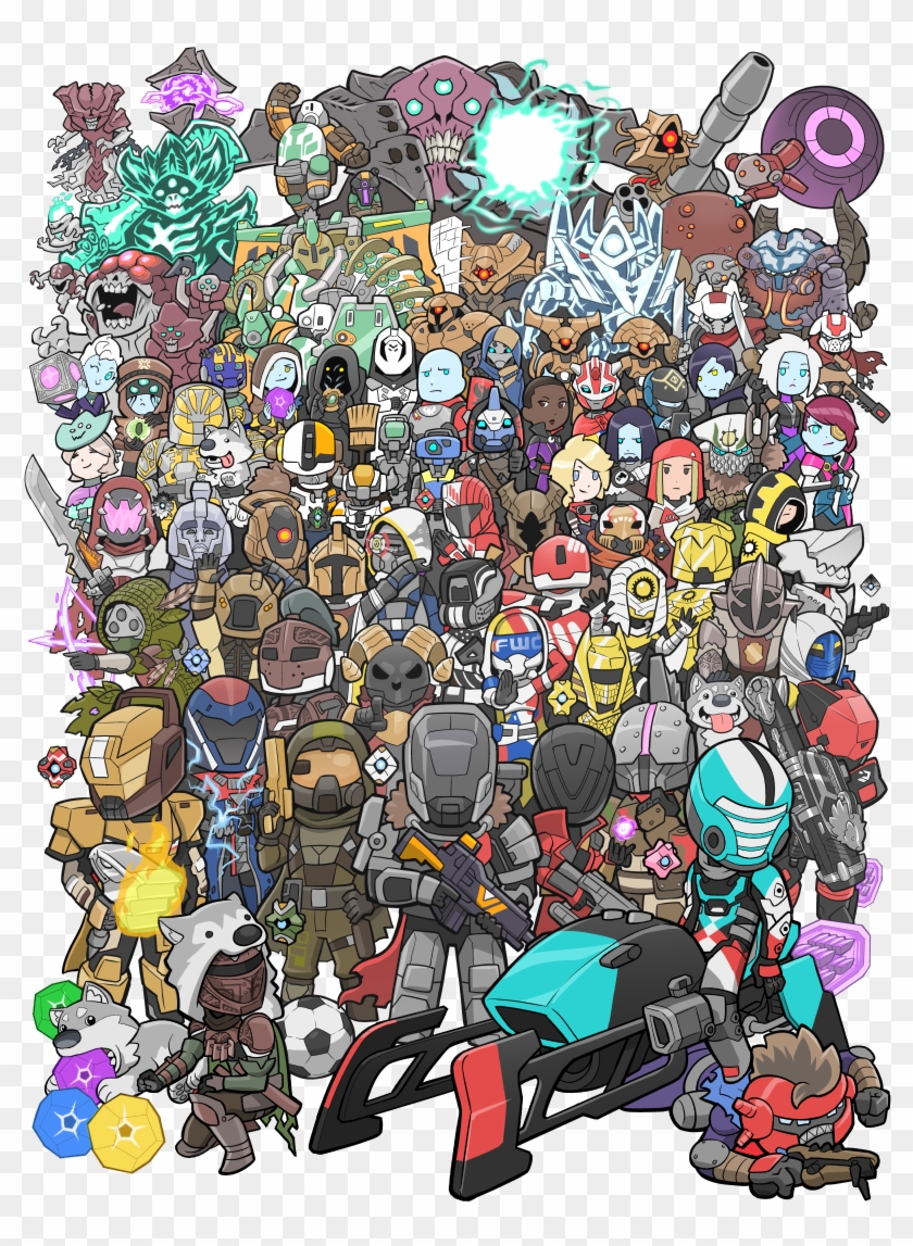 Destiny Poster, Destiny Tattoo, 25th Anniversary, Love - Destiny Chibi Clipart