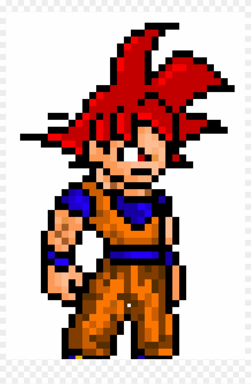Random Image From User - Pixel Art Goku Ultra Instinct Minecraft Clipart