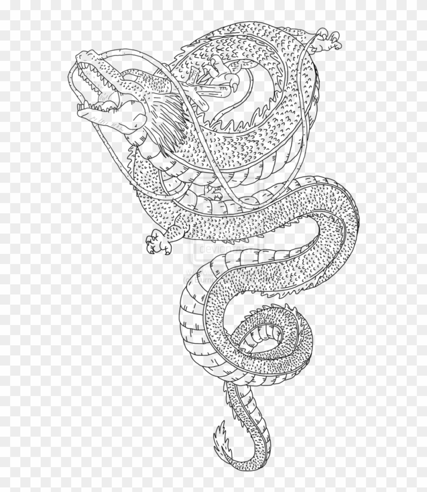 Spiral Shenron Dragon Ball Z Dbz Spiral Tattoo Ideas Shenron Black And White Clipart 802554 Pikpng