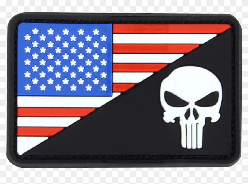 Punisher Us Flag Patch Clipart