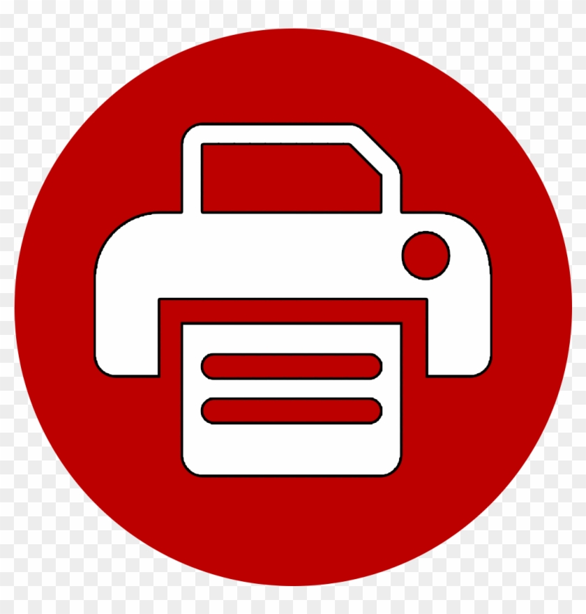 Printer Icon - Printer Icon Round Png Clipart #803017