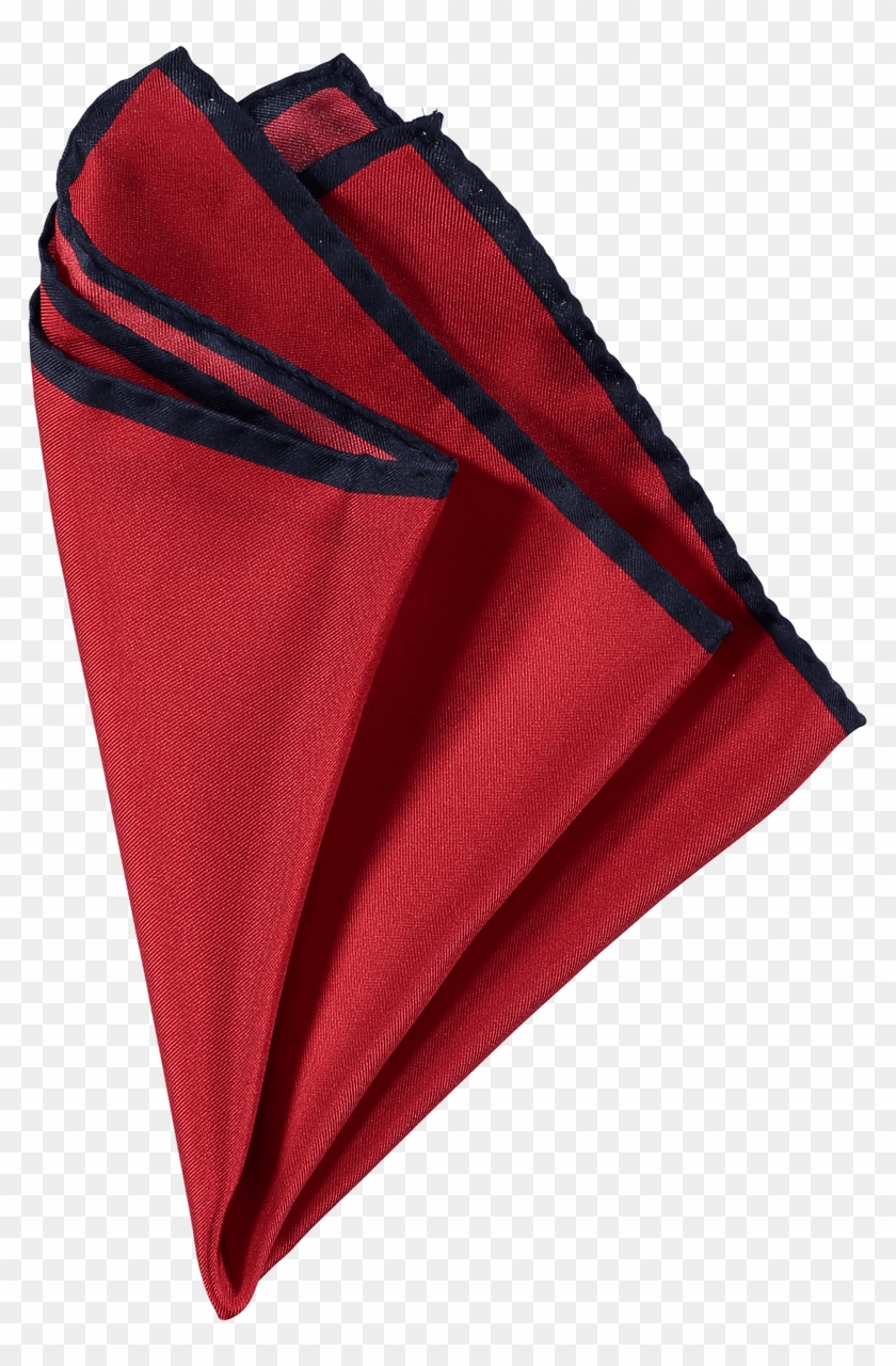 Silk Plain Pocket Square Red/navy - Leather Clipart #803206
