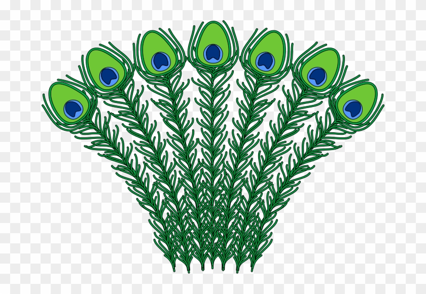 Heraldic Peacock Feathers - Peacock Feather Coat Of Arms Clipart #803233