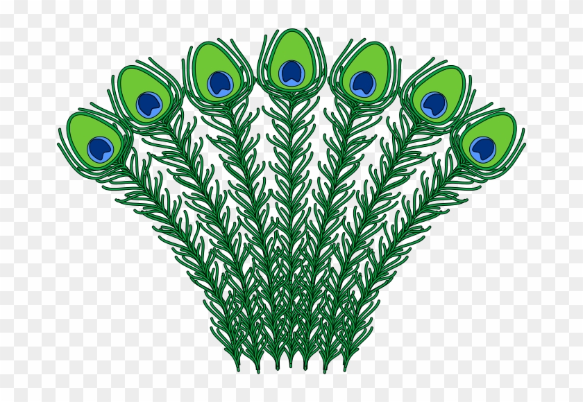 Heraldic Peacock Feathers - Peacock Feather Coat Of Arms Clipart