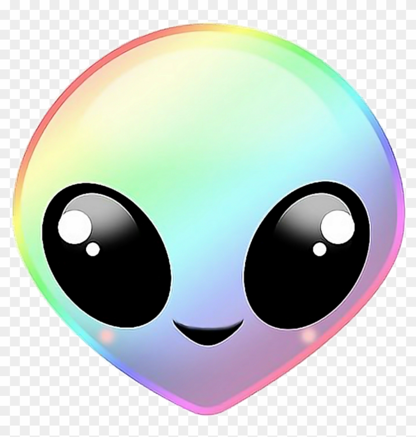 Alien Extraterrestre Rainbow Arcenciel Emoji 👽🌈 - Alien Kawaii Clipart
