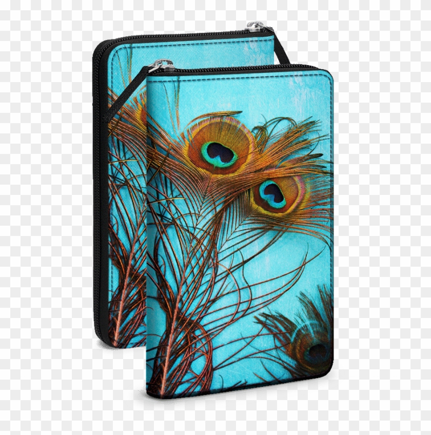 Dailyobjects 3 Peacock Feathers Travel Organiser Passport - Lyf Wind 7 Back Cover Clipart