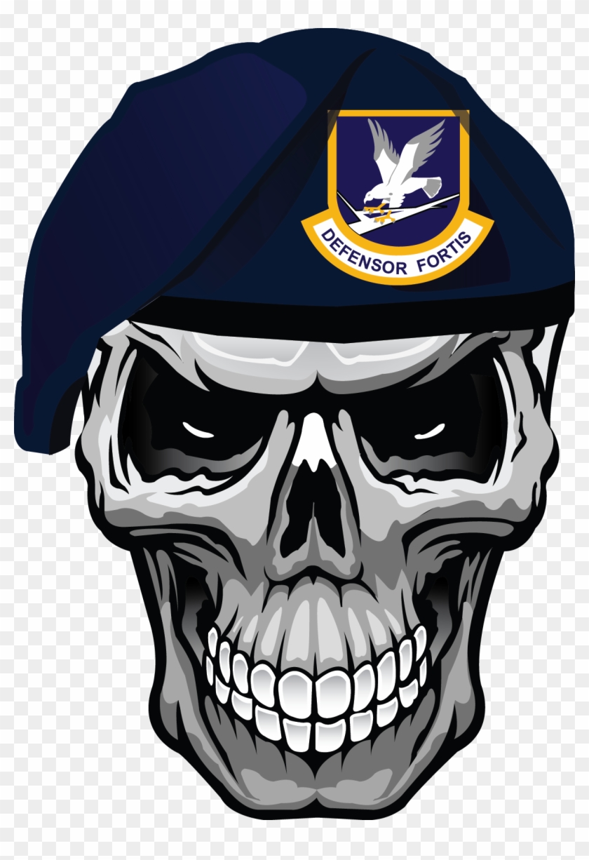 Skull Logo Www Imgkid The Image Kid Has It Army Drawing, - Skull Beret Clipart