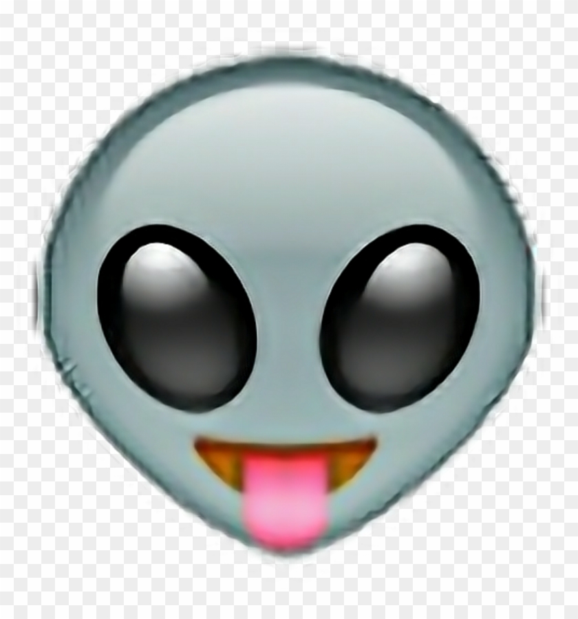 Alien Emoji Aesthetic Sticker Gray Pink Black Brown - Alien Whatsapp Emoji Png Clipart
