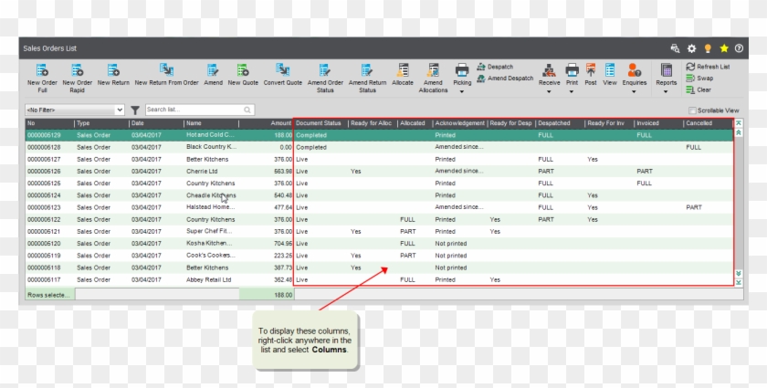 Check When Orders Have Been Cancelled - Sage Sales Order Not Fully Allocated Report Clipart #804606