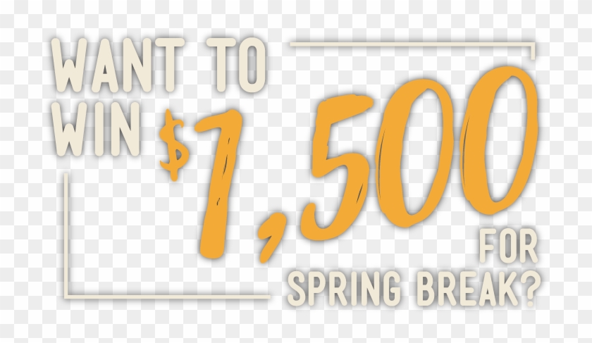We're Giving Away $1,500 For Spring Break And It Could - Parallel Clipart