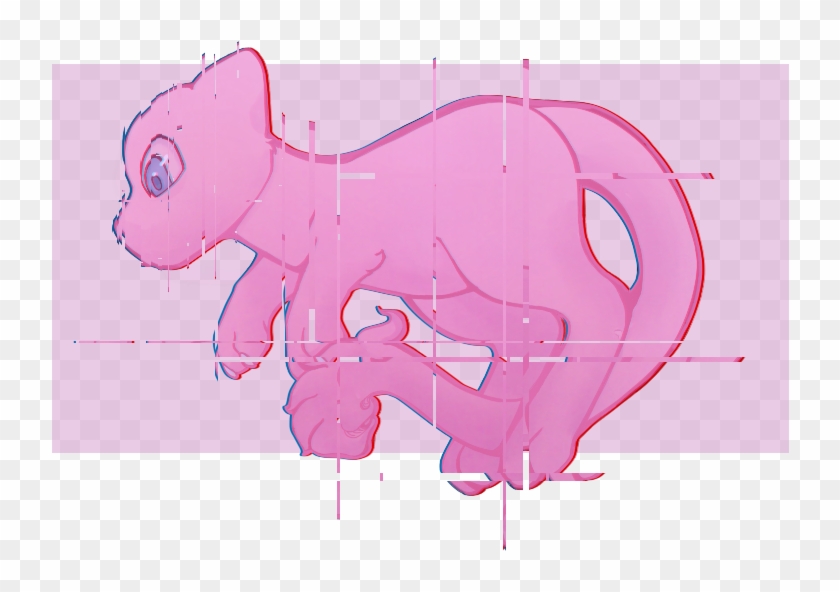 Glitch Mew - Cartoon Clipart #805185